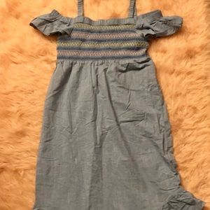 Girl’s off the shoulder straps jean dress
